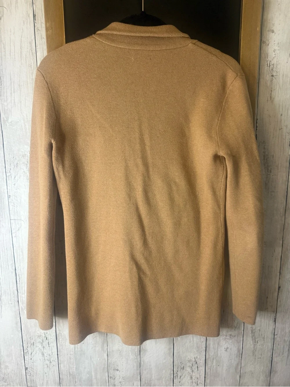 J Crew Schoolboy Sweater Blazer Womens XS Camel Tan Preppy Career Office